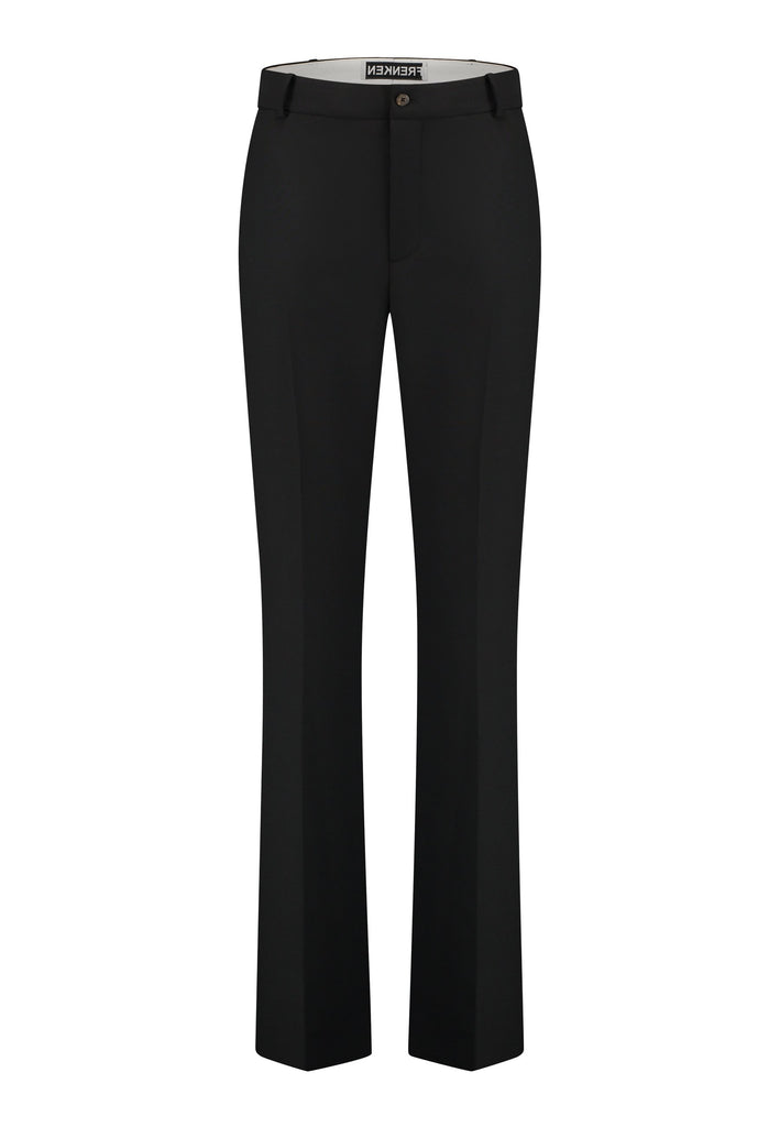 Discover unparalleled elegance with this structured bell-cut pant, perfectly tailored for a refined yet contemporary silhouette. Designed by Frenken, this piece offers a slightly oversized fit that combines effortless style with understated fashion. You were searching for the perfect everyday pant—one that seamlessly blends sharp tailoring with a touch of modern sophistication. Congratulations, you’ve found it. These trousers, inspired by menswear, are a standout addition to your wardrobe, ensuring you rock