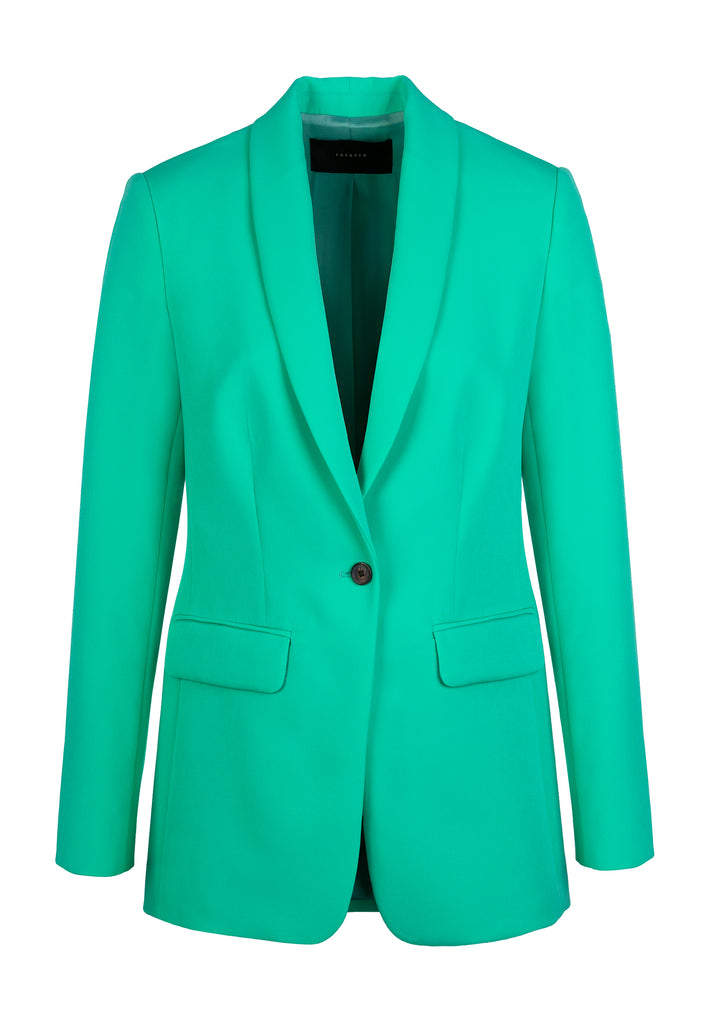 Pastel blazer, seafoam color. Dutch women clothing. Classic tailored blazer made in a super easy wearing modern fabric.