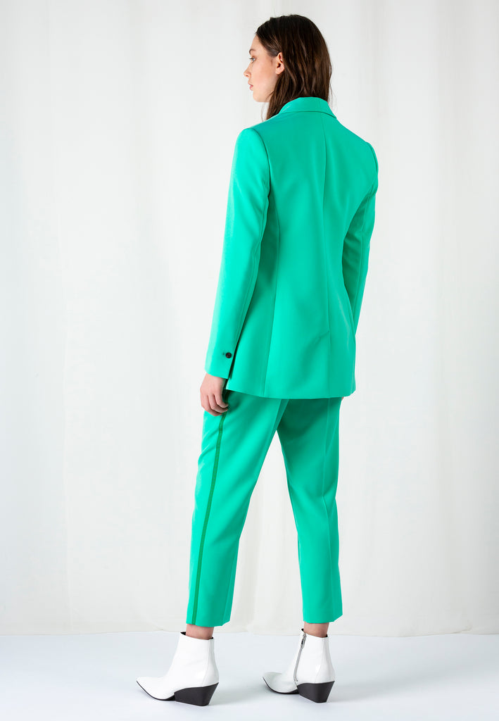 Pastel blazer, seafoam color. Dutch women clothing. Classic tailored blazer made in a super easy wearing modern fabric.