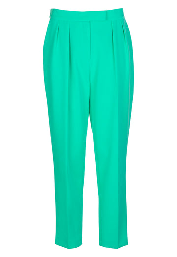 Seafoam pace pants. Relaxed fit drop crotch pants slightly cropped. Detailed with a grosgrain tape. Made from a super easy wearing modern fabric with 8% elastane. frenkenfashion.com