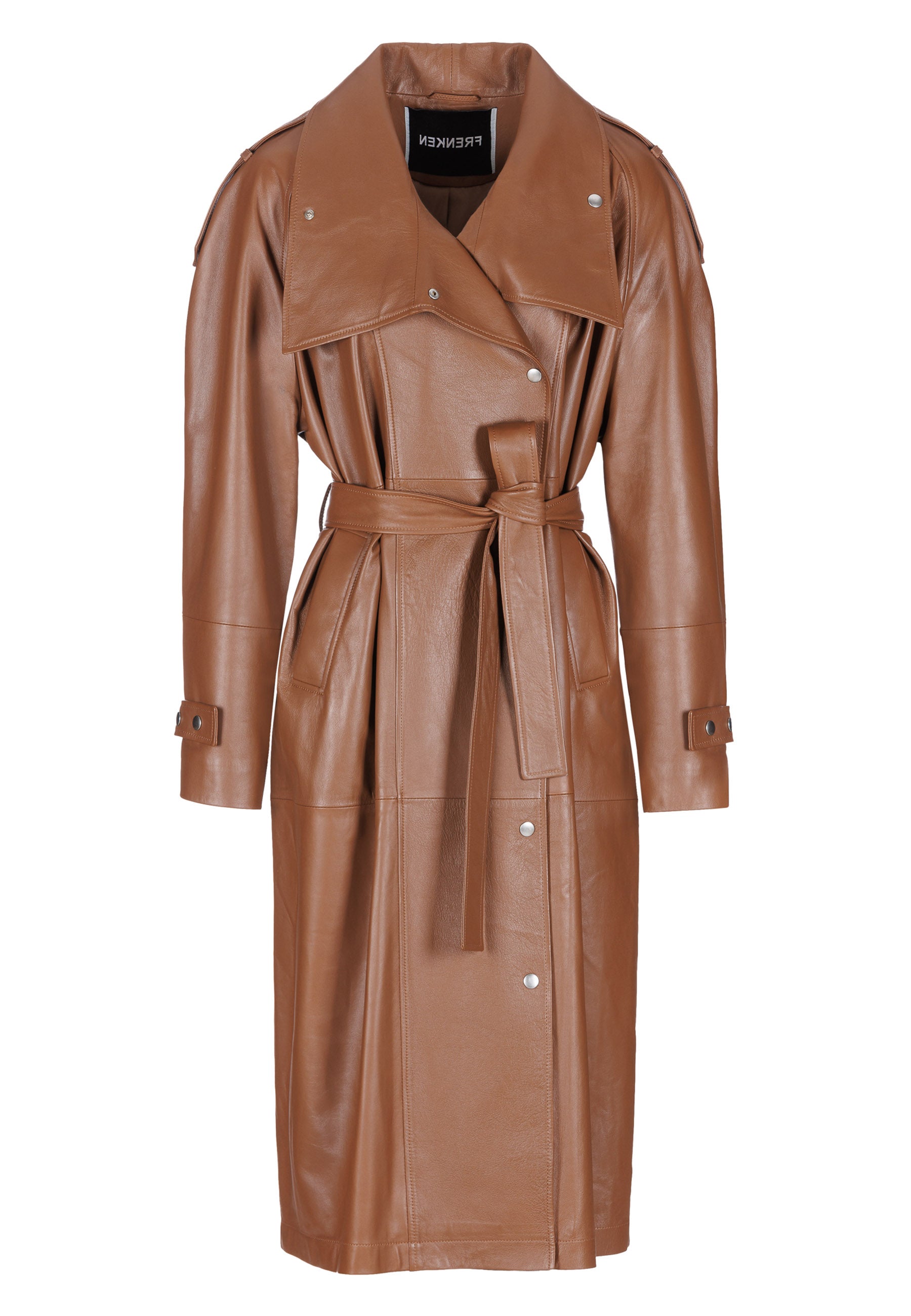 Leather trench coat cognac – FRENKEN